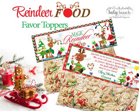reindeer food treat bags christmas toppers reindeer bailey bunch