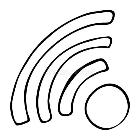 wifi internet symbol vector element  doodle style coloring book
