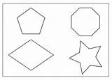 Coloring Printable Pages Shape Shapes Geometric Cut Worksheet Worksheets Heart Kids Square Octagon Template Educational Worksheeto Pentagon Via Clip sketch template