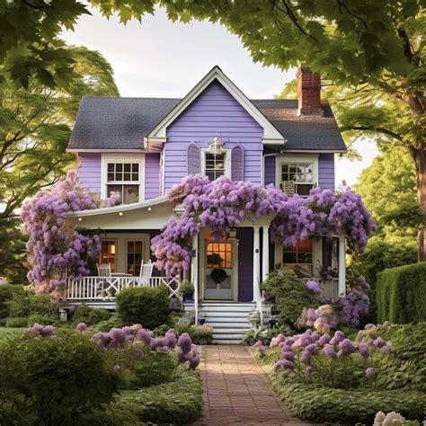 houses  perfectly showcase    purple   exterior