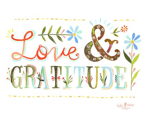 love  gratitude art print watercolor quote etsy