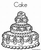 Coloring Cake Birthday Printable 9fcd Delicious sketch template