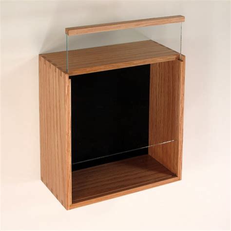 Simple Glass Display Case Shadow Box Design With Slide Up Model For The