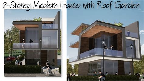 storey residential house  roof garden twinmotion rendering youtube