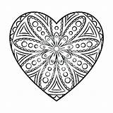 Heart Coloring Pages Simple Print Colouring Shape Hearts Human Printable Colorings Getdrawings Getcolorings Color sketch template