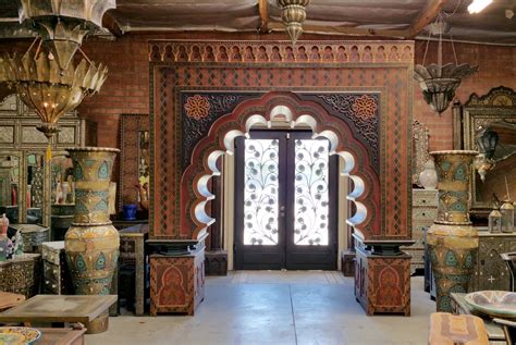 moroccan hand painted arch badia design  store