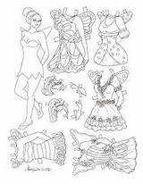 Paper Dolls Coloring Open sketch template