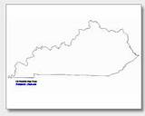 Kentucky Printable Map Outline State Maps County Cities sketch template