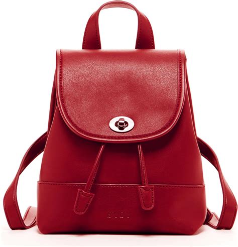 red leather backpack  women small backpacks  bag vintage style  pack designer purses