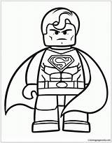 Lego Superman Pages Coloring Online Color sketch template