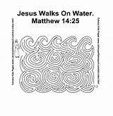 Jesus Water Walks Maze Sunday School Bible Pages Kids Crafts Jezus Coloring Loopt Het Preschool Lessons Activities Doolhof Op Template sketch template