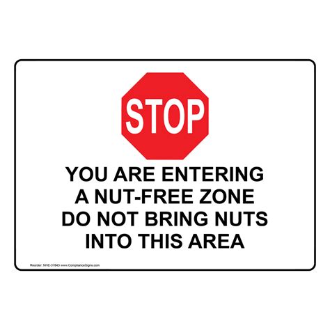 entering  nut  zone sign  symbol nhe