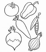 Coloring Vegetables Pages Fruits Momjunction sketch template