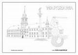 Warszawa Kolorowanki Polski Miasta Zapisano Superkid sketch template