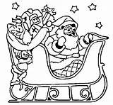 Christmas Sleigh Father Coloring Pages His Color Book sketch template