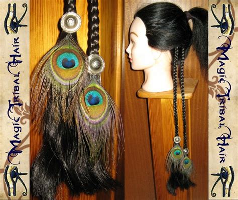 items similar to fantasy wedding peacock tassels faery plait extensions