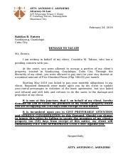 demand letter  vacate sample philippines onvacationswallcom