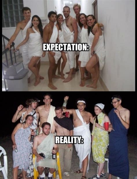 college expectation vs reality weekend expectations