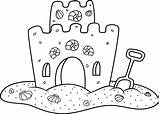 Castle Coloring Sand Getdrawings sketch template
