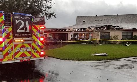 woman  rushed  hospital  tornado rips  florida