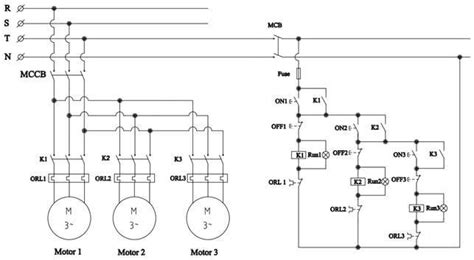 sequence motor cotrol circuit  wiring diagram