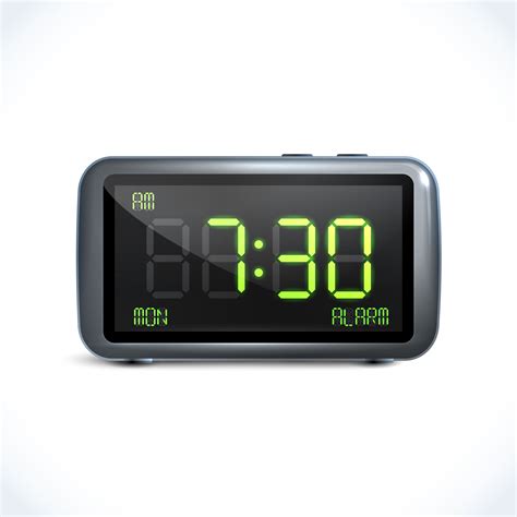 digital alarm clock  vector art  vecteezy