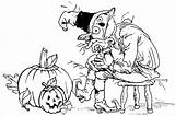 Coloring Scarecrow Pages Pumpkins Creepy Little Scary Five Getcolorings Printable Color sketch template