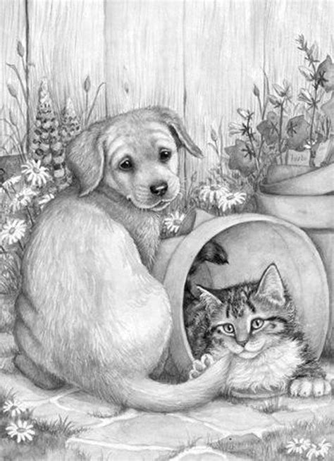 kleurplaten kittens en puppies