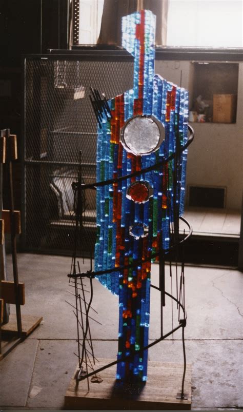Josette Rispal Large Stained Glass Sculpture