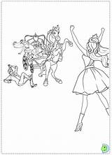 Coloring Barbie Popstar Princess Dinokids Pages Close Print Coloringbarbie sketch template