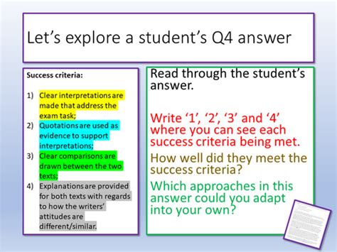 english language paper   model answer teaching resources