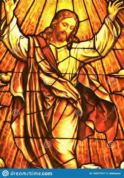 Stained Glass Window Of Jesus Stock Image Image Of Jesus