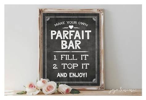 instant parfait bar    printable sign chalkboard printable
