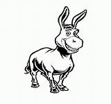 Donkey Shrek Coloring Drawing Clipart Pages Popular Library Clip sketch template