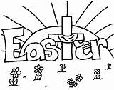 Easter Coloring Religious Pages Printable Kids sketch template