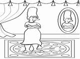 Simpsons Marge sketch template