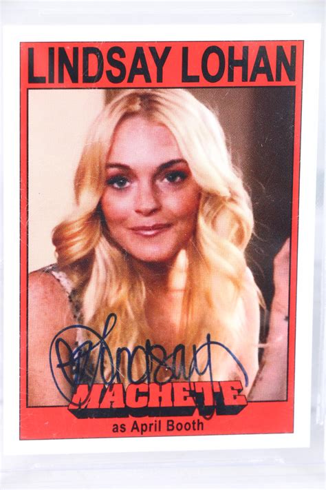 Lindsay Lohan Machete Signed Trading Card Ebth