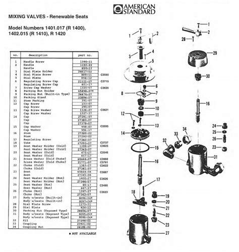 american standard repair kit   single handle shower faucets noels plumbing supply
