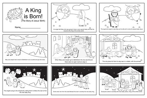 nativity story printable book     printablee