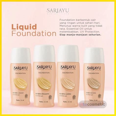 Jual Sariayu Liquid Foundation Alas Bedak 35 Ml Kuning Langsat