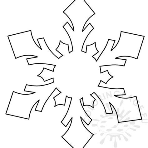 large snowflake template  coloring page