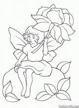 Coloring Fairy Pages Colorkid Print Fairies sketch template