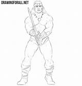 Conan Barbarian Drawingforall sketch template