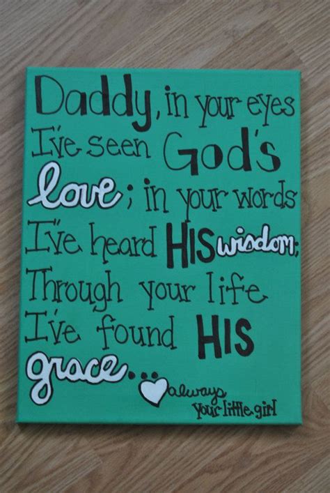 daddy in your eyes11x14 canvas quote made by annacarolinescrafts happy fathers day poems