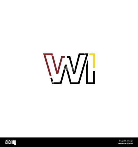 letter wi logo icon design template elements stock vector image art