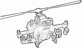 Ah Coloring Apache Aviastar Drawing Helicopter sketch template