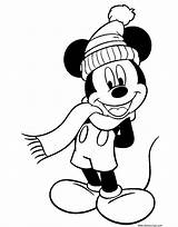 Coloring Winter Pages Disney Mouse Penguin Minnie Mickey Colouring Christmas Color Kids Clipartpanda Visit Clipart sketch template