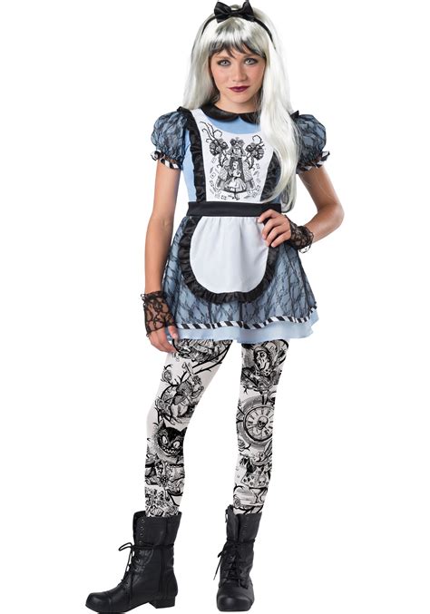 creepy  dark alice  wonderland costume