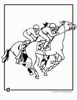 Horse Derby Kentucky Coloring Pages Racing Party Race Template Kids Secretariat Jockey Printables Hats Color Activities Sheets sketch template