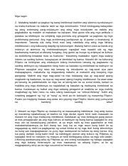 filipino reflection paperdocx ang artikulo na pinapagamatan na